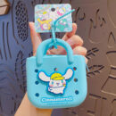 authentic sanrio cartoon beaded bracelet keychain, creative kuromi car & bag key chain doll pendant