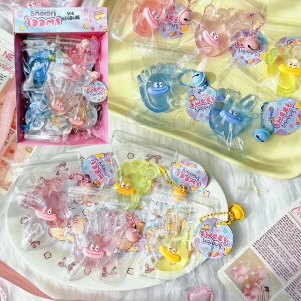 Crystal Booger Double-Color Turtle Squishy Keychain Stress Relief Toy - 图片 20