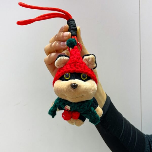 scraggly dog plush cartoon bag charm & keychain
