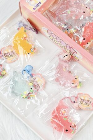 24-Piece Snack Toy Pendant Squishies Set in Color Box – Stress-Relief Essential