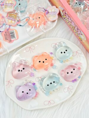24-Piece Snack Toy Pendant Squishies Set in Color Box – Stress-Relief Essential