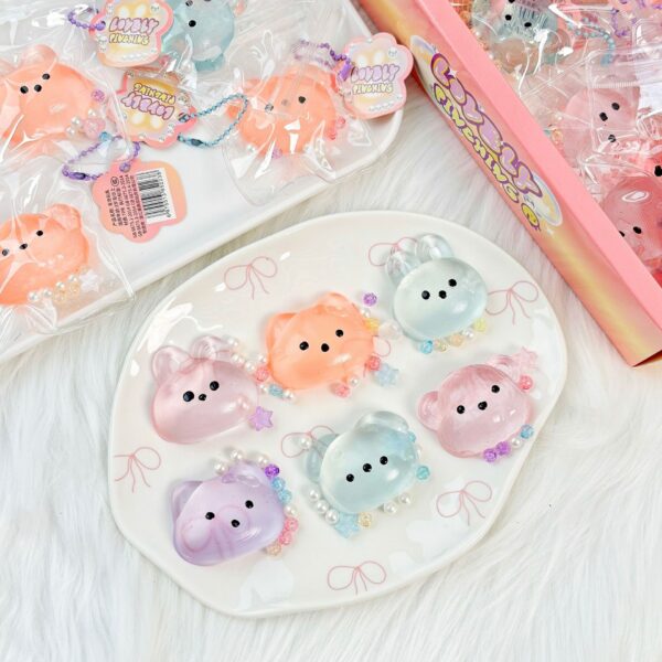 24 piece snack toy pendant squishies set in color box – stress relief essential