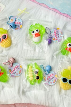 Crystal Booger Double-Color Turtle Squishy Keychain Stress Relief Toy