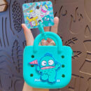authentic sanrio cartoon beaded bracelet keychain, creative kuromi car & bag key chain doll pendant