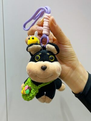 Scraggly Dog Plush Cartoon Bag Charm & Keychain