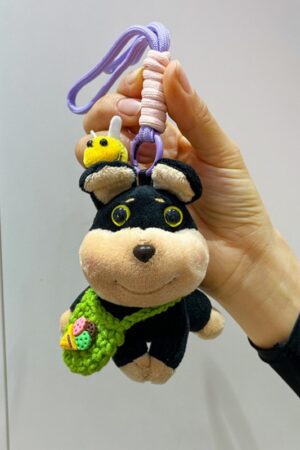 Scraggly Dog Plush Cartoon Bag Charm & Keychain