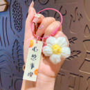 fleece knitted good things happen keychain small decoration cartoon crocheted persimmon bag keychain