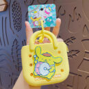 authentic sanrio cartoon beaded bracelet keychain, creative kuromi car & bag key chain doll pendant