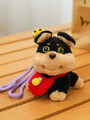 Scraggly Dog Plush Cartoon Bag Charm & Keychain