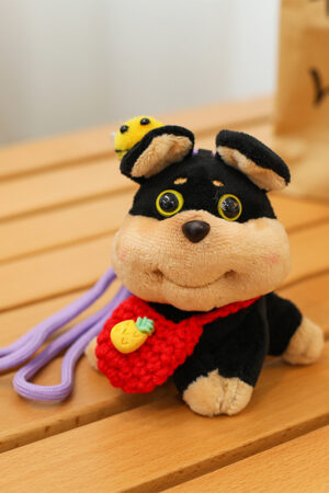 Scraggly Dog Plush Cartoon Bag Charm & Keychain