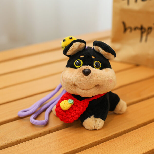 scraggly dog plush cartoon bag charm & keychain