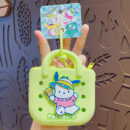 authentic sanrio cartoon beaded bracelet keychain, creative kuromi car & bag key chain doll pendant