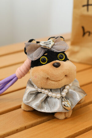 Scraggly Dog Plush Cartoon Bag Charm & Keychain