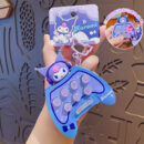 authentic sanrio cartoon beaded bracelet keychain, creative kuromi car & bag key chain doll pendant