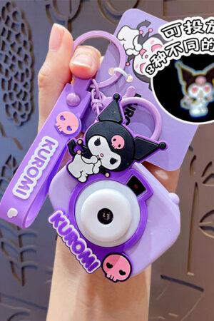 Authentic Sanrio Cartoon Beaded Bracelet Keychain, Creative Kuromi Car & Bag Key Chain Doll Pendant