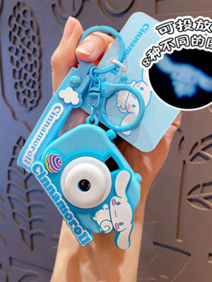 Authentic Sanrio Cartoon Beaded Bracelet Keychain, Creative Kuromi Car & Bag Key Chain Doll Pendant