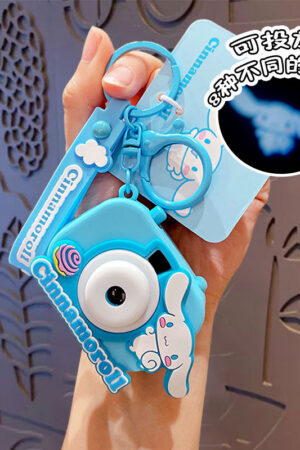Authentic Sanrio Cartoon Beaded Bracelet Keychain, Creative Kuromi Car & Bag Key Chain Doll Pendant