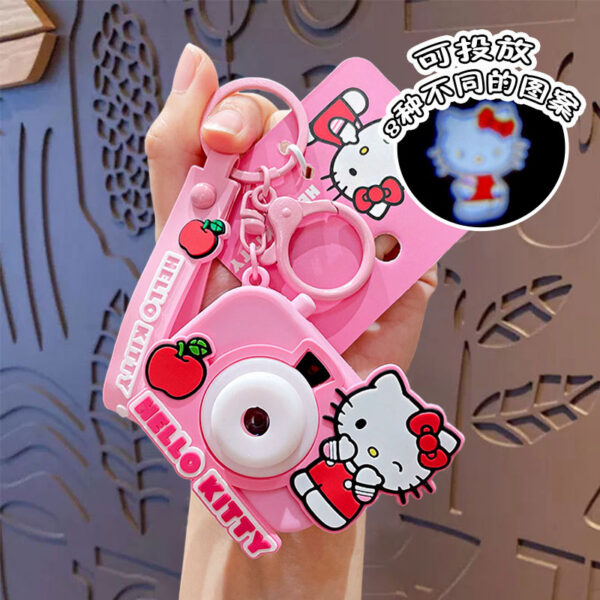 authentic sanrio cartoon beaded bracelet keychain, creative kuromi car & bag key chain doll pendant