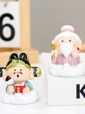 Happy Little Immortal Cute Handmade Ornament, Cartoon Creative 2025 New Resin Craft, Desktop Decoration Gift