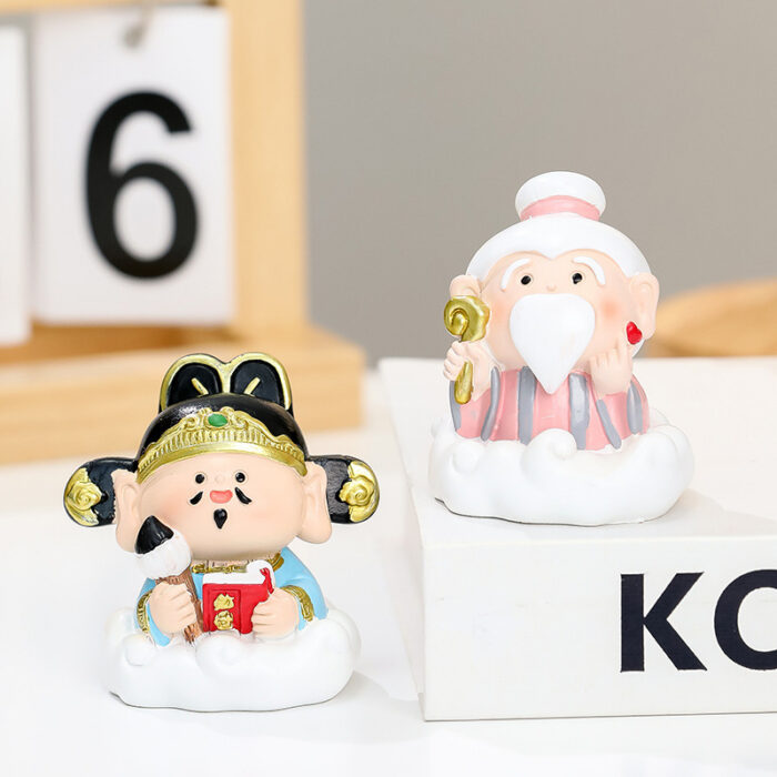 happy little immortal cute handmade ornament, cartoon creative 2025 new resin craft, desktop decoration gift