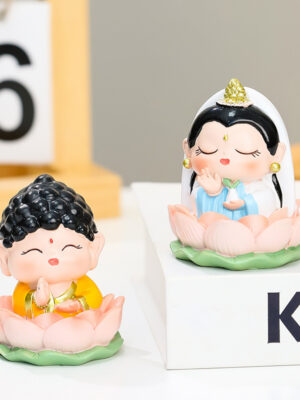 Happy Little Immortal Cute Handmade Ornament, Cartoon Creative 2025 New Resin Craft, Desktop Decoration Gift