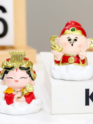 Happy Little Immortal Cute Handmade Ornament, Cartoon Creative 2025 New Resin Craft, Desktop Decoration Gift