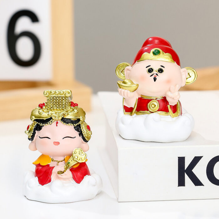 happy little immortal cute handmade ornament, cartoon creative 2025 new resin craft, desktop decoration gift