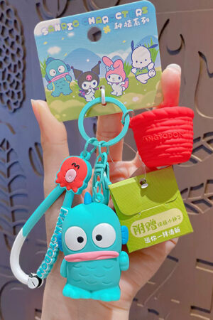 Authentic Sanrio Cartoon Beaded Bracelet Keychain, Creative Kuromi Car & Bag Key Chain Doll Pendant