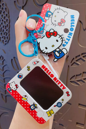 Authentic Sanrio Cartoon Beaded Bracelet Keychain, Creative Kuromi Car & Bag Key Chain Doll Pendant