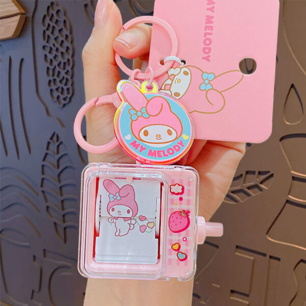 authentic sanrio cartoon beaded bracelet keychain, creative kuromi car & bag key chain doll pendant