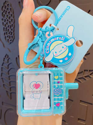 Authentic Sanrio Cartoon Beaded Bracelet Keychain, Creative Kuromi Car & Bag Key Chain Doll Pendant