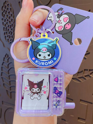 Authentic Sanrio Cartoon Beaded Bracelet Keychain, Creative Kuromi Car & Bag Key Chain Doll Pendant