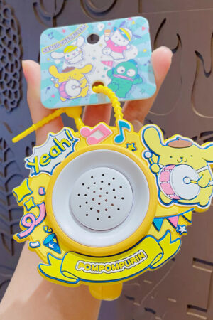 Authentic Sanrio Cartoon Beaded Bracelet Keychain, Creative Kuromi Car & Bag Key Chain Doll Pendant