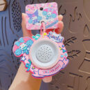 authentic sanrio cartoon beaded bracelet keychain, creative kuromi car & bag key chain doll pendant