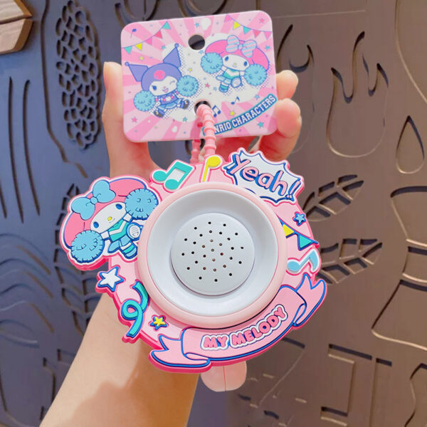authentic sanrio cartoon beaded bracelet keychain, creative kuromi car & bag key chain doll pendant