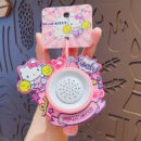 authentic sanrio cartoon beaded bracelet keychain, creative kuromi car & bag key chain doll pendant