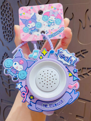 Authentic Sanrio Cartoon Beaded Bracelet Keychain, Creative Kuromi Car & Bag Key Chain Doll Pendant
