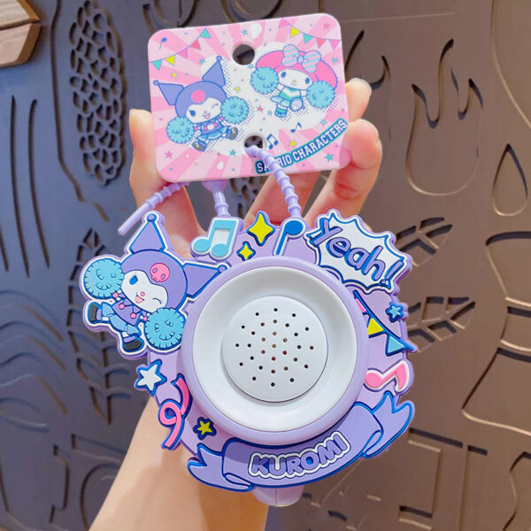 authentic sanrio cartoon beaded bracelet keychain, creative kuromi car & bag key chain doll pendant