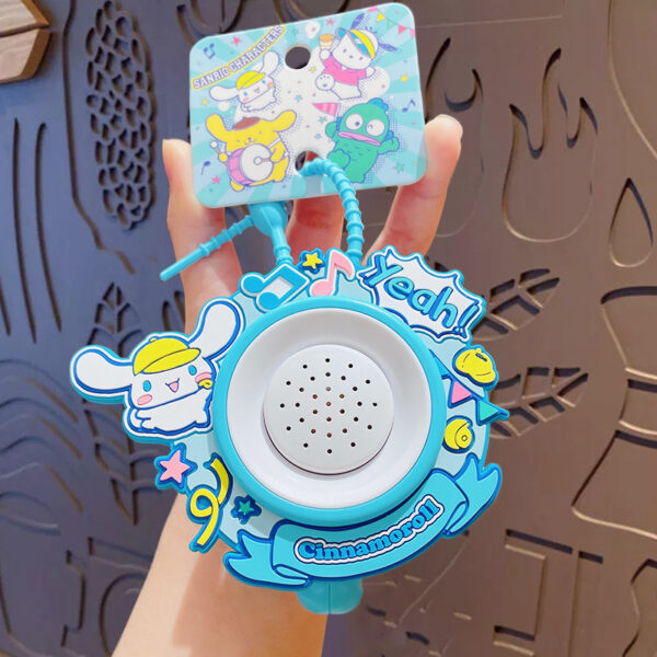 authentic sanrio cartoon beaded bracelet keychain, creative kuromi car & bag key chain doll pendant