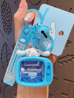 Authentic Sanrio Cartoon Beaded Bracelet Keychain, Creative Kuromi Car & Bag Key Chain Doll Pendant