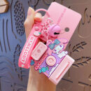 authentic sanrio cartoon beaded bracelet keychain, creative kuromi car & bag key chain doll pendant