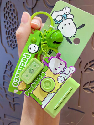 Authentic Sanrio Cartoon Beaded Bracelet Keychain, Creative Kuromi Car & Bag Key Chain Doll Pendant