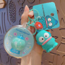 authentic sanrio cartoon beaded bracelet keychain, creative kuromi car & bag key chain doll pendant
