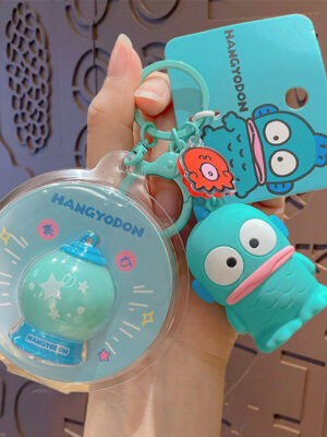 Authentic Sanrio Cartoon Beaded Bracelet Keychain, Creative Kuromi Car & Bag Key Chain Doll Pendant