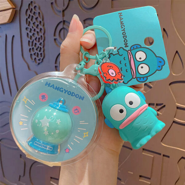 authentic sanrio cartoon beaded bracelet keychain, creative kuromi car & bag key chain doll pendant
