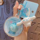 authentic sanrio cartoon beaded bracelet keychain, creative kuromi car & bag key chain doll pendant