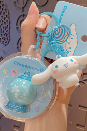 Authentic Sanrio Cartoon Beaded Bracelet Keychain, Creative Kuromi Car & Bag Key Chain Doll Pendant