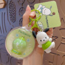 authentic sanrio cartoon beaded bracelet keychain, creative kuromi car & bag key chain doll pendant