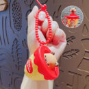 cartoon bubble blowing stress relief keychain backpack pendant couple car keychain