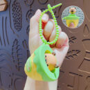 cartoon bubble blowing stress relief keychain backpack pendant couple car keychain